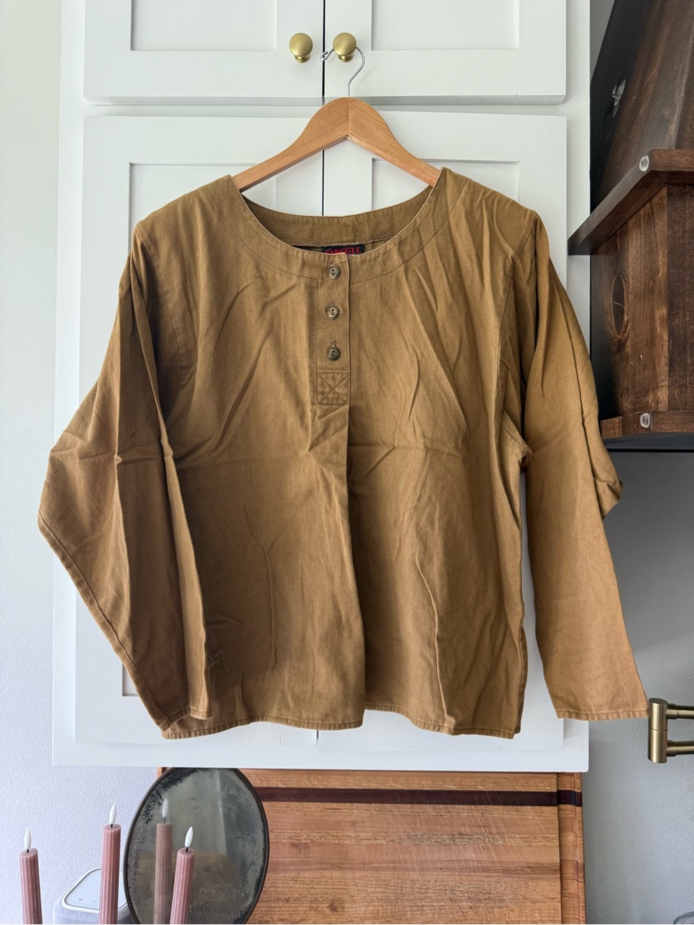 Vintage Sunbelt Sportswear| Brown Cotton Skirt Set| Medium| Made in USA - Picture 3 of 6